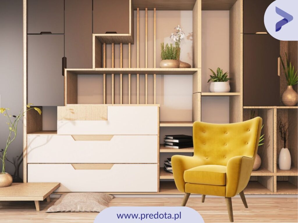 Różne rodzaje mebli - ilustracja do artykułu o tym jak chronić meble jako wzory przemysłowe.