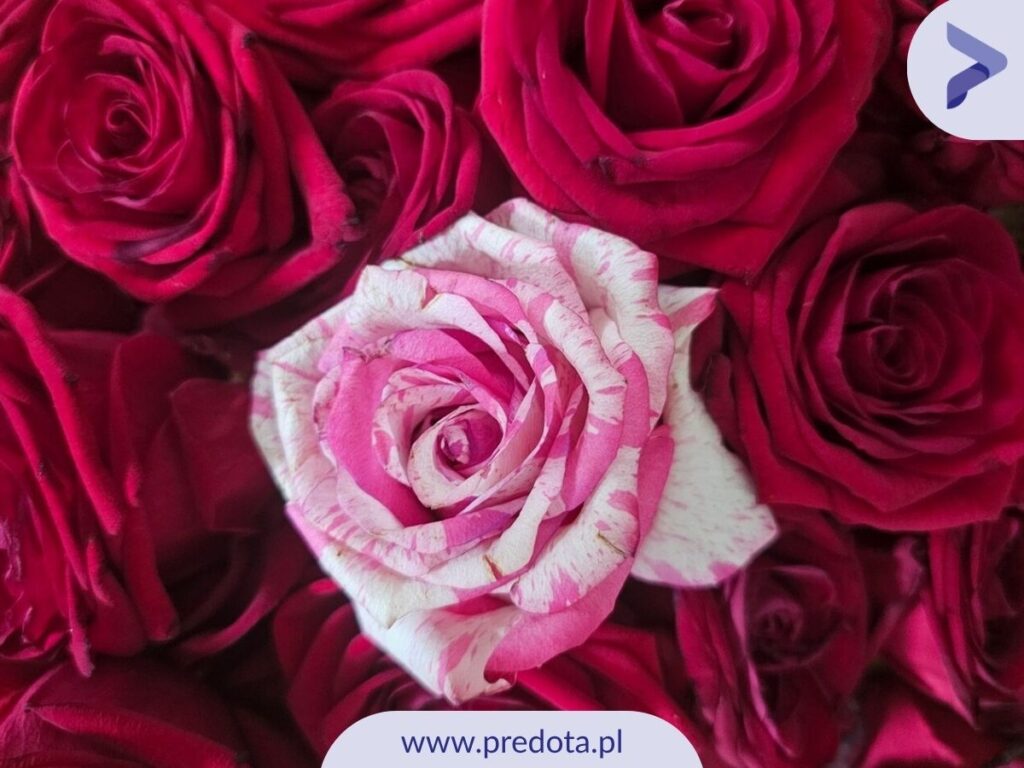 Kolorowe róże - ilustracja do artykułu o tym, czym jest ochrona prawna odmian roślin.